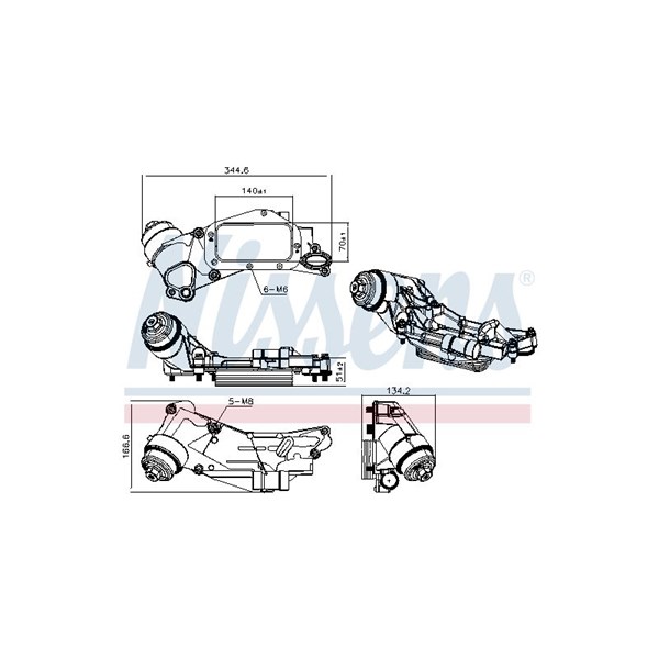Oljekylare, motor Nissens 90930 NISSENS