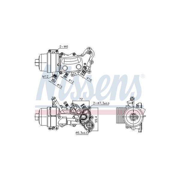 Oljekylare, motor Nissens 90992 NISSENS