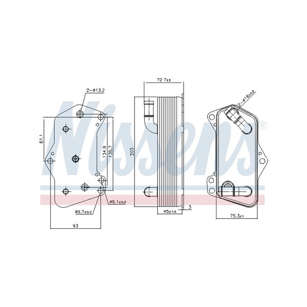 Oljekylare, automatisk transmission Nissens 91281 NISSENS