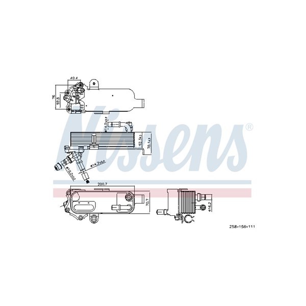 Oljekylare, motor Nissens 91298 NISSENS