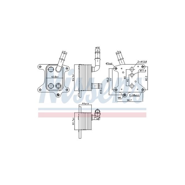 Oljekylare, motor Nissens 91425 NISSENS