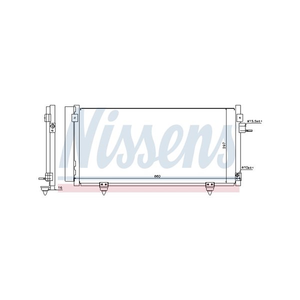 Kondensor, klimatanläggning Nissens 940257 NISSENS