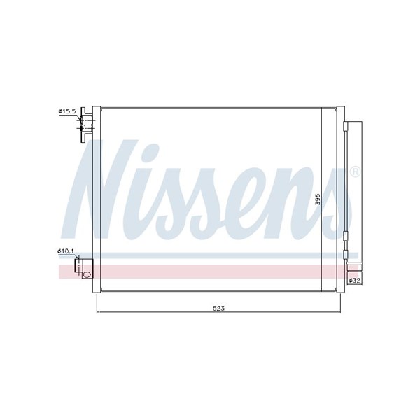Kondensor, klimatanläggning Nissens 940321 NISSENS