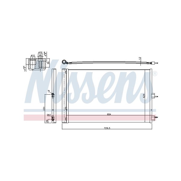 Kondensor, klimatanläggning Nissens 940660 NISSENS