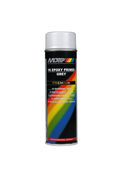1k Epoxi primer spray mörkgrå Motip, 500ml	, Universal