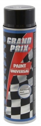 Sprayfärg Grand Prix Akryllack Svart glans 500ml Motip 080002