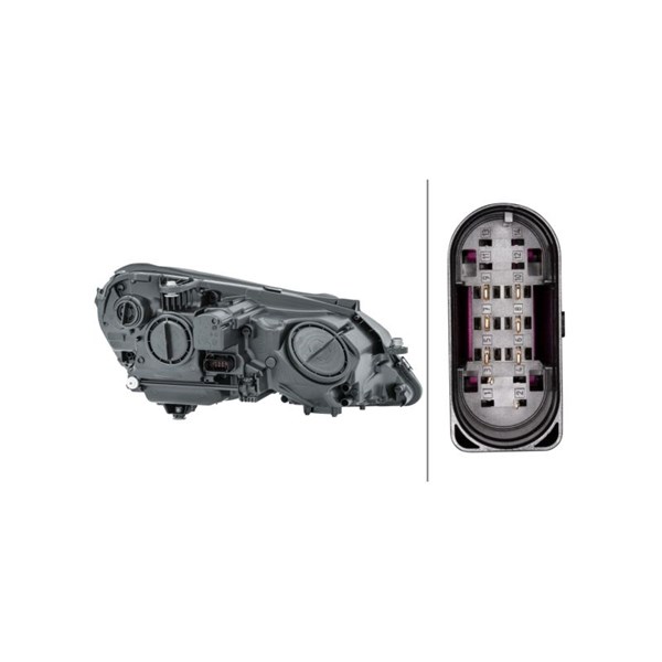 Strålkastare 12V, Vänster Hella 1EL 010 800-011 HELLA