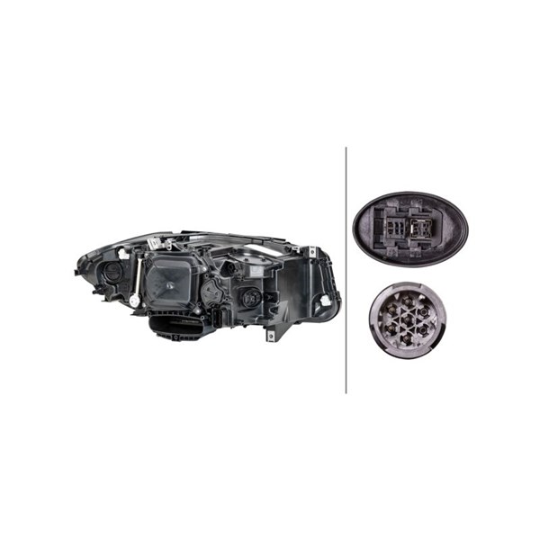 Strålkastare 12V, Vänster Hella 1EL 011 087-711 HELLA