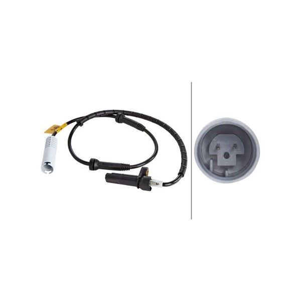 ABS-givare, Sensor, hjulvarvtal, Bakaxel Hella 6PU 009 106-721 HELLA