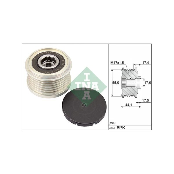 Frihjulskoppling, generator Ina 535 0312 10 INA