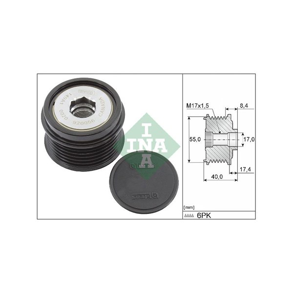 Frihjulskoppling, generator Ina 535 0336 10 INA