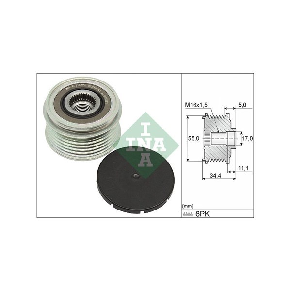 Frihjulskoppling, generator Ina 535 0357 10 INA