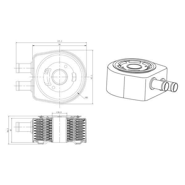 Oljekylare, motor Nrf 31834 NRF