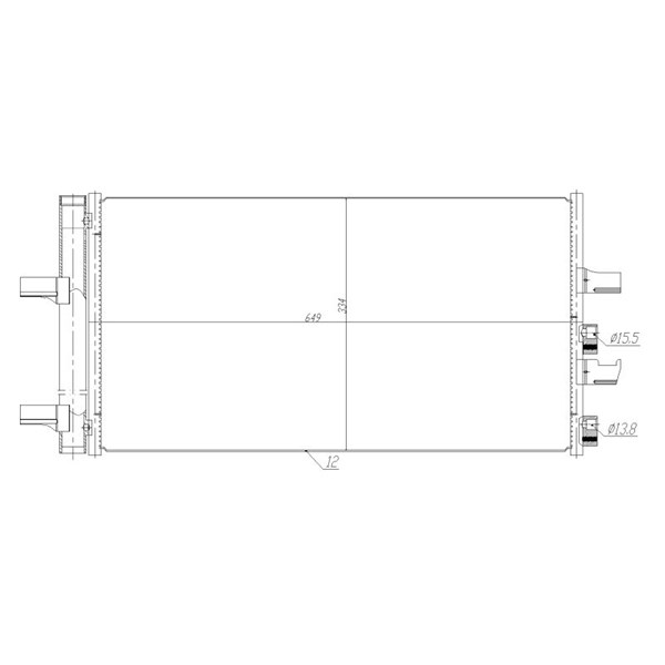 Kondensor, klimatanläggning Nrf 350474 NRF