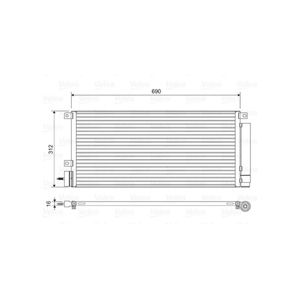 Kondensor, klimatanläggning Valeo 822576 VALEO