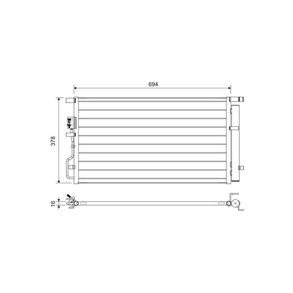 Kondensor, klimatanläggning Valeo 822614 VALEO