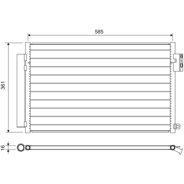 Kondensor, klimatanläggning Valeo 822641 VALEO
