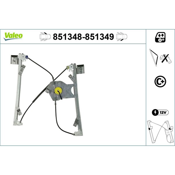 Fönsterhiss, Vänster fram Valeo 851348 VALEO