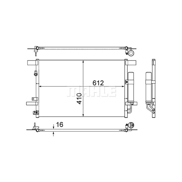 Kondensor, klimatanläggning Mahle AC 557 000S MAHLE