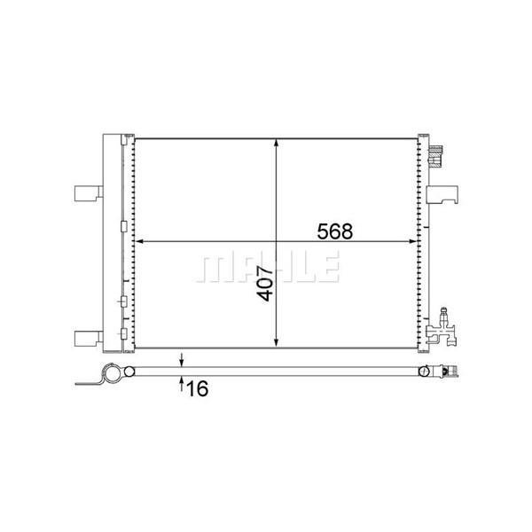 Kondensor, klimatanläggning Mahle AC 636 000S MAHLE