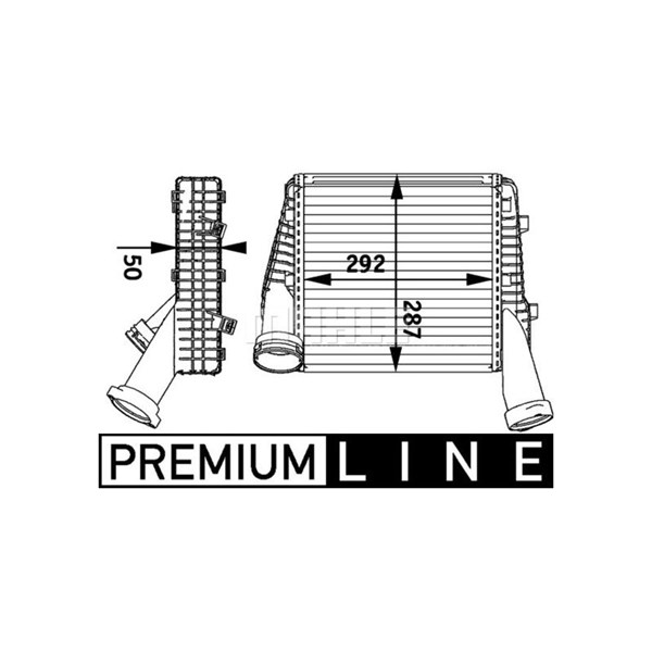 Intercooler, Vänster Mahle CI 141 000P MAHLE