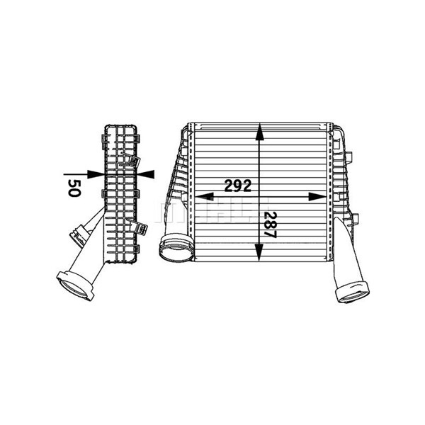 Intercooler, Vänster Mahle CI 141 000P MAHLE