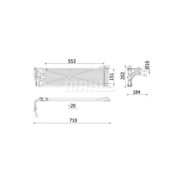 Oljekylare, automatisk transmission Mahle CLC 306 000P MAHLE