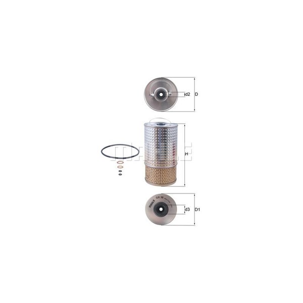 Oljefilter Mahle OX 38D MAHLE