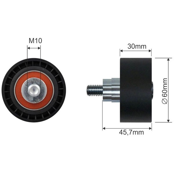Styrrulle, drivrem Fast FT44566 FAST Styrrulle, drivrem Fast FT44566 FAST