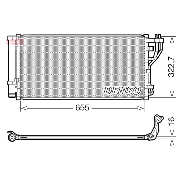 Kondensor, klimatanläggning Denso DCN43011 DENSO