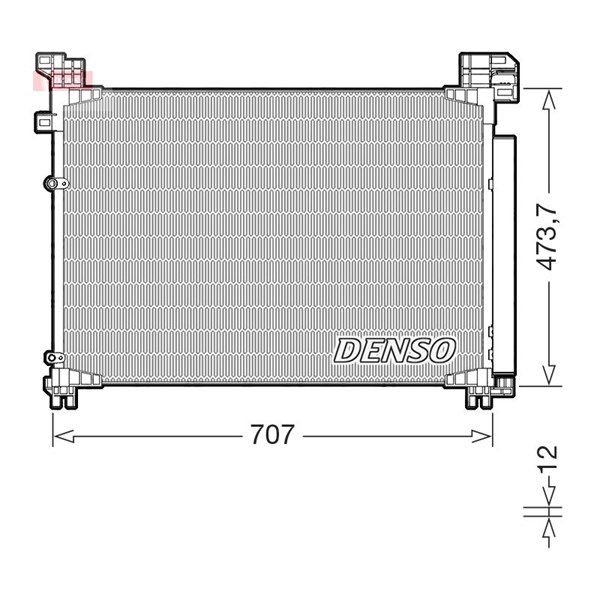 Kondensor, klimatanläggning Denso DCN51020 DENSO
