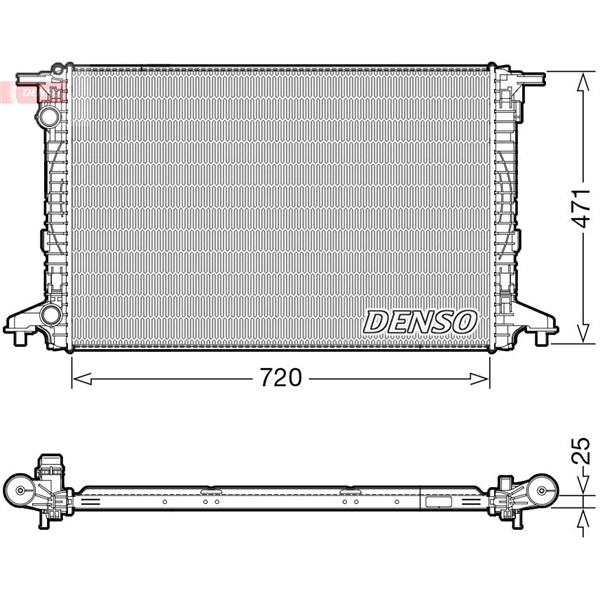 Kylare, motorkylning Denso DRM02043 DENSO