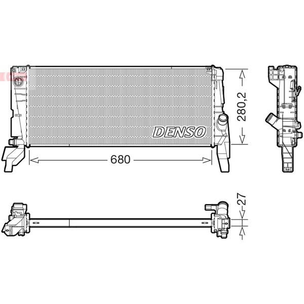 Kylare, motorkylning Denso DRM05074 DENSO