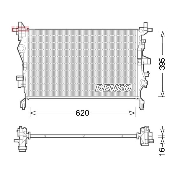 Kylare, motorkylning Denso DRM06036 DENSO