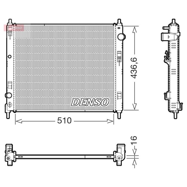 Kylare, motorkylning Denso DRM46078 DENSO