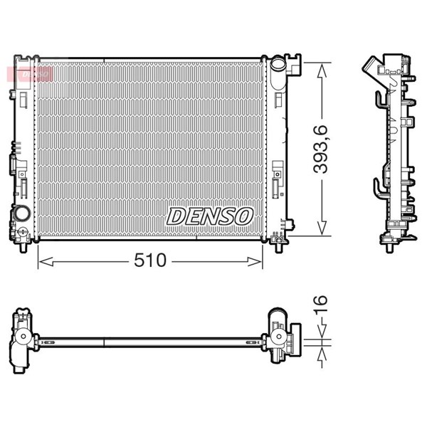 Kylare, motorkylning Denso DRM46103 DENSO
