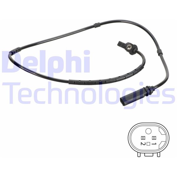ABS-givare, Sensor, hjulvarvtal, Bakaxel Delphi SS20751 DELPHI