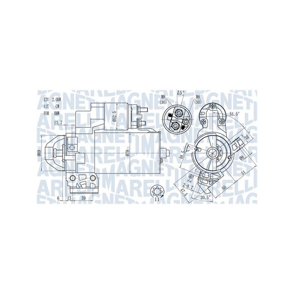 Startmotor 12V Magneti marelli 063721466010 MAGNETI MARELLI