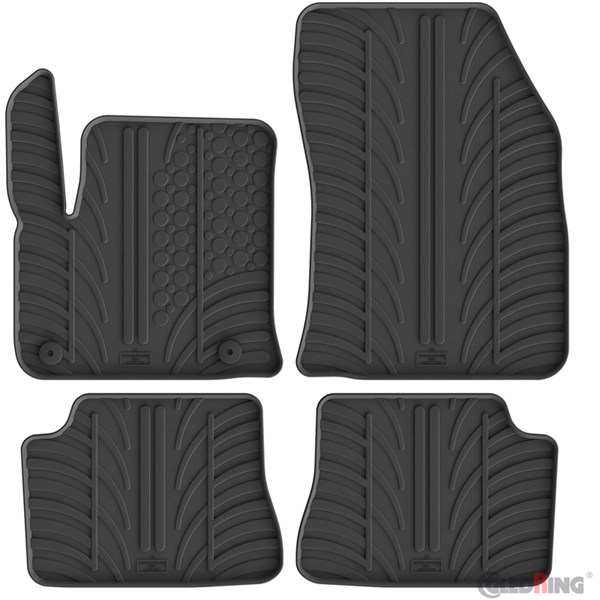 Gummimatta kupé Peugeot e-208 II & Opel e-Corsa F, Fram och bak GledRing Gummimatta kupé Peugeot e-208 II & Opel e-Corsa F, Fram och bak GledRing