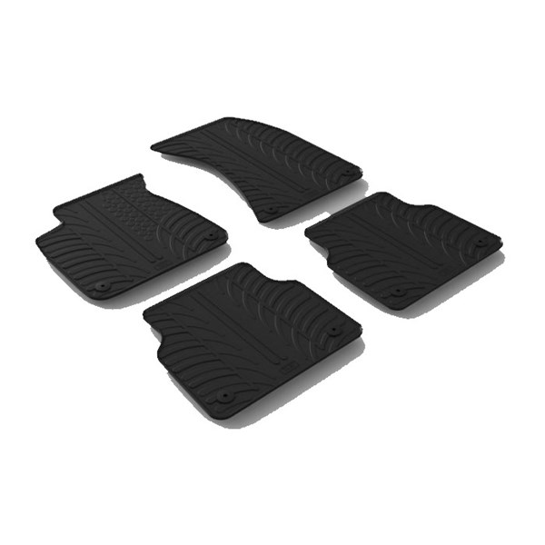 Gummimattor Audi A8 (4H) 2010-2017, Fram eller bak Gledring GL 07 GledRing