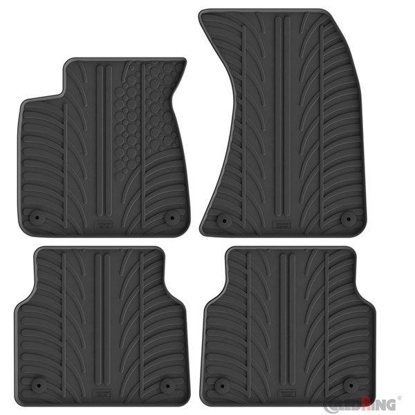 Gummimattor Audi A8 (4H) 2010-2017, Fram eller bak Gledring GL 07 GledRing