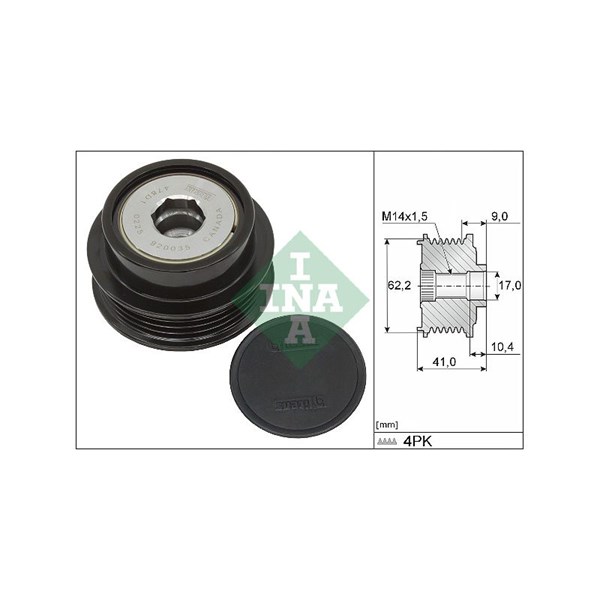 Frihjulskoppling, generator Ina 535 0338 10 INA