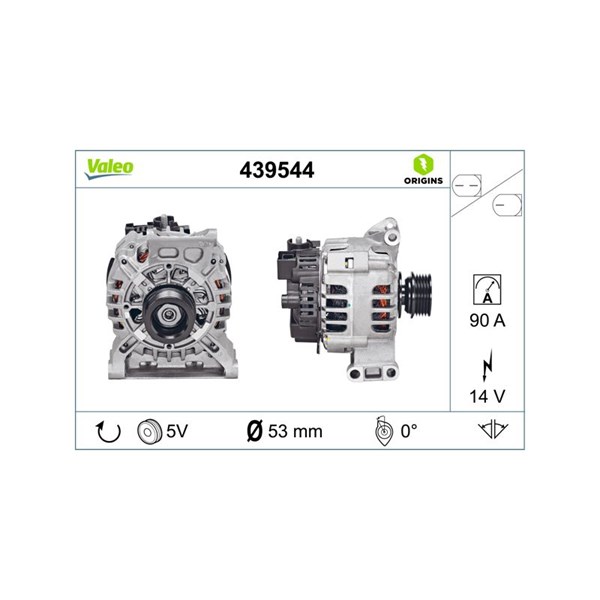 Generator 14V 90A Valeo 439544 VALEO
