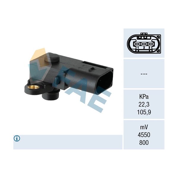 Sensor, insugstryck Fae 15204 FAE