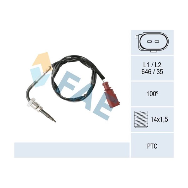 Sensor, avgastemperatur Fae 68002 FAE