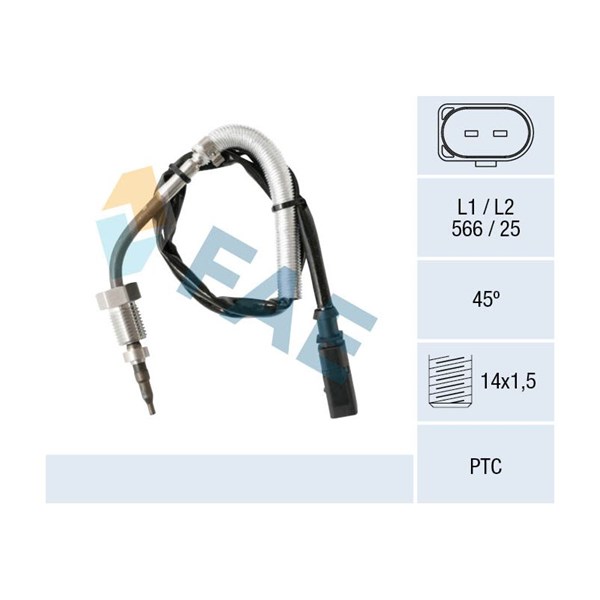 Sensor, avgastemperatur Fae 68007 FAE