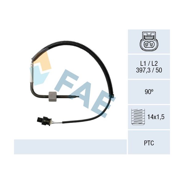 Sensor, avgastemperatur Fae 68012 FAE