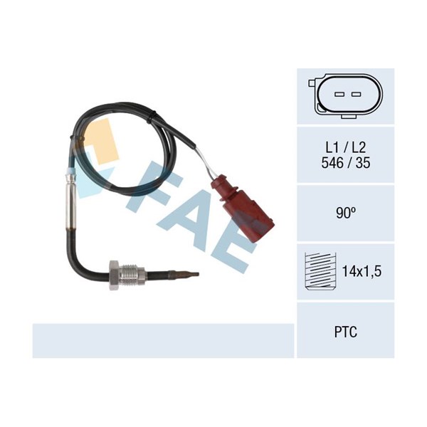 Sensor, avgastemperatur Fae 68016 FAE