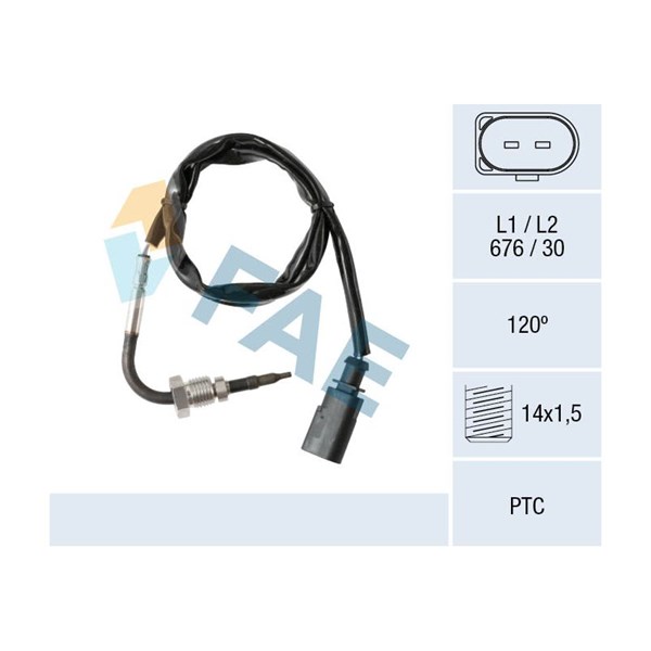 Sensor, avgastemperatur Fae 68019 FAE