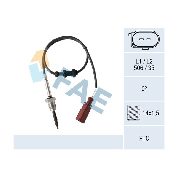 Sensor, avgastemperatur Fae 68026 FAE